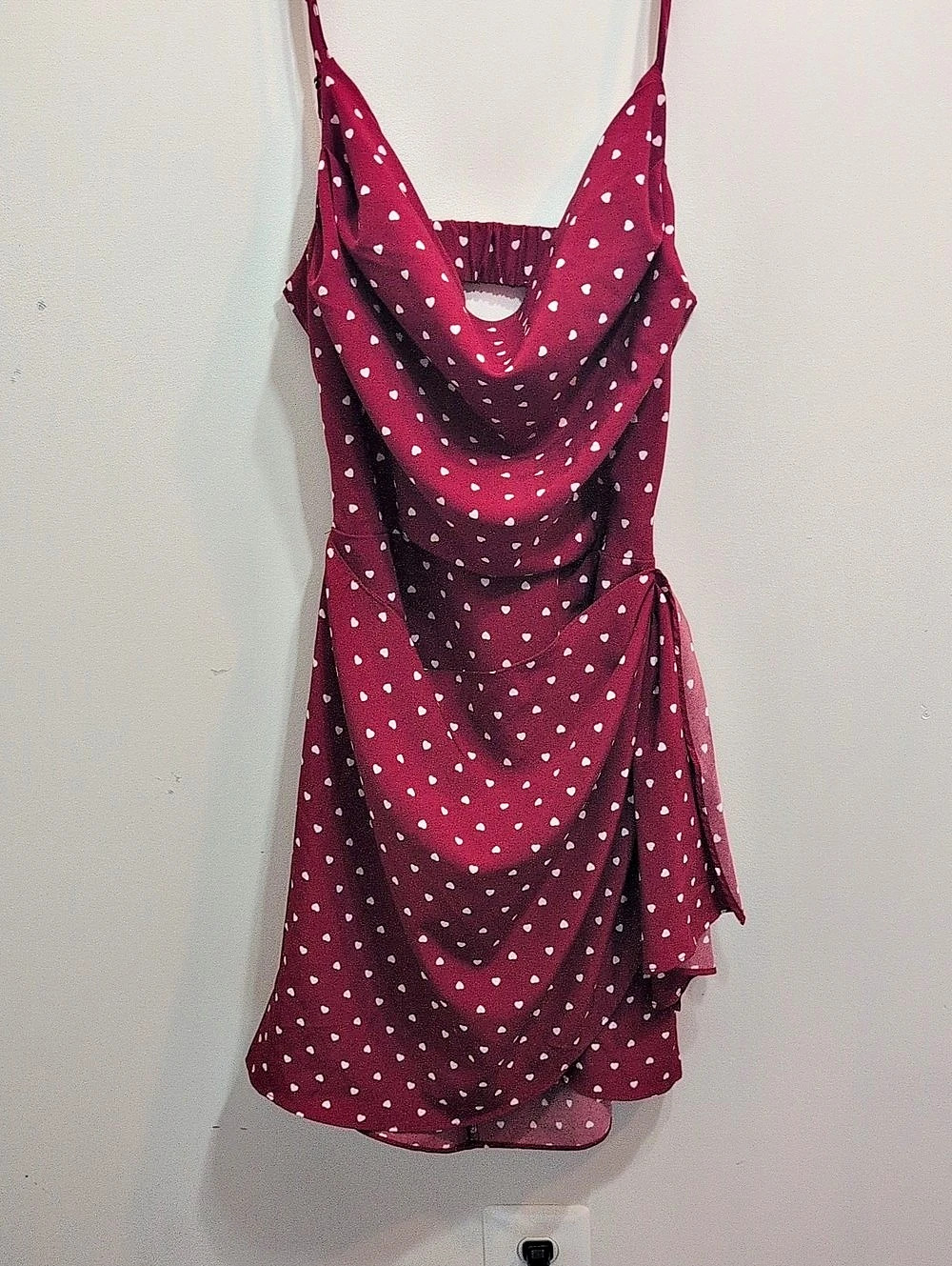 SHEIN Polka Dot Mini Dress in Red & White Size Medium Like New